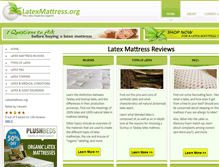 Tablet Screenshot of latexmattress.org