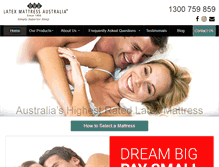 Tablet Screenshot of latexmattress.com.au